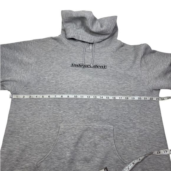 Vintage Independent Truck Co Y2K Gray Cross Logo Hoodie Sweatshirt L/XL - Picture 12 of 14
